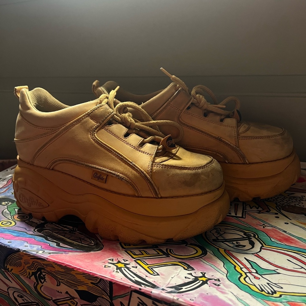 Buffalo London Chunky Yellow Platform Sneakers